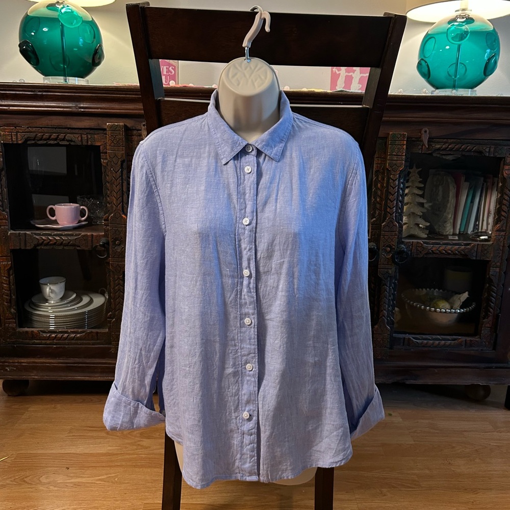 J Crew Irish Linen Button Down